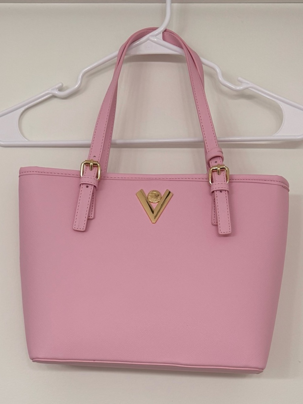 PINK VALENTINO ORLANDI HANDBAG WITH GOLD ACCENTS (NEW) - Picture 3 of 14